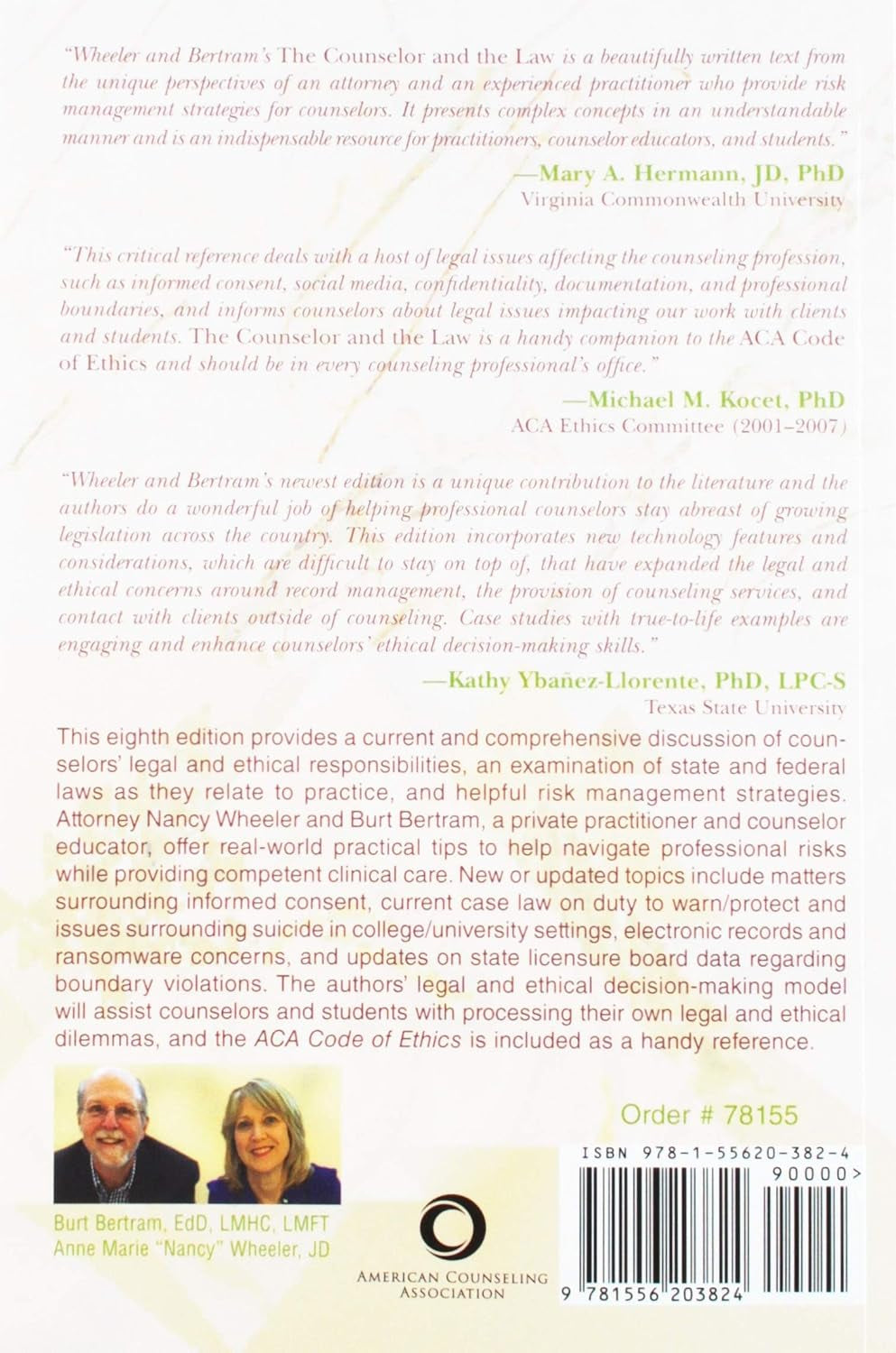 The Counselor and the Law: a Guide to Legal and Ethical Practice