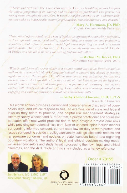 The Counselor and the Law: a Guide to Legal and Ethical Practice