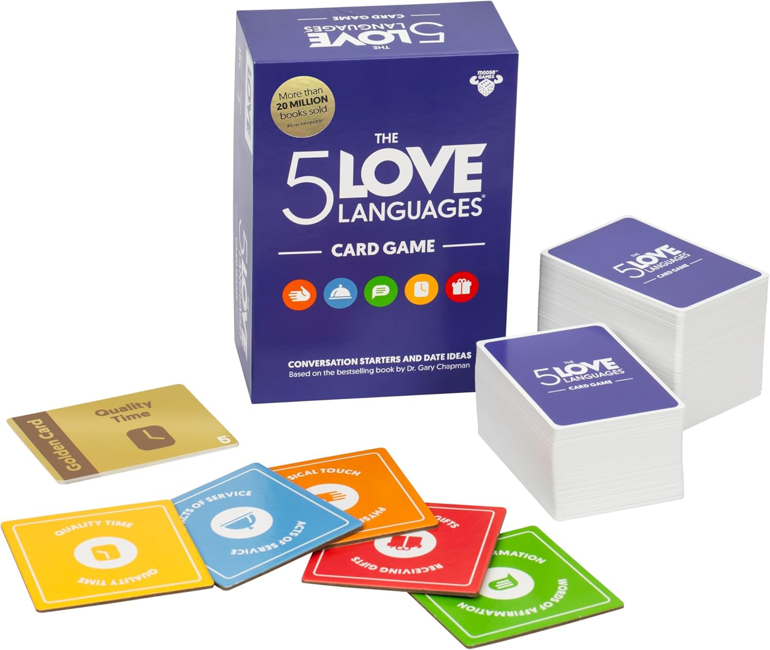 The 5 Love Languages® Card Game, Discover More about Yourself & Your Partner, 300 Prompt Cards to Spark Deep, Meaningful Conversations, Create New Date Ideas and Fun Quiz Questions for 2 Players, 16+