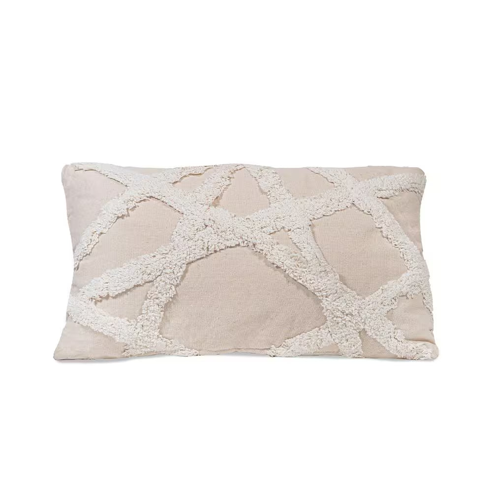 Macrame Natural 20 In. X 12 In. Outdoor Throw Pillow