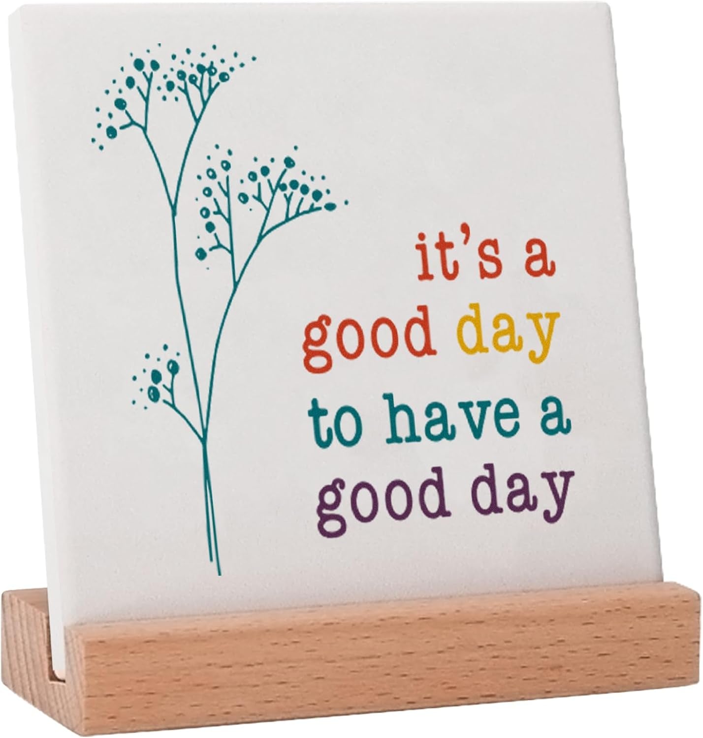 Positive Decor for Home Office, Motivational Gifts for Women, It'S a Good Day Sign Inspirational Desk Art Decor, Emotion Cheerful Support Mindset Good Vibes Decoration