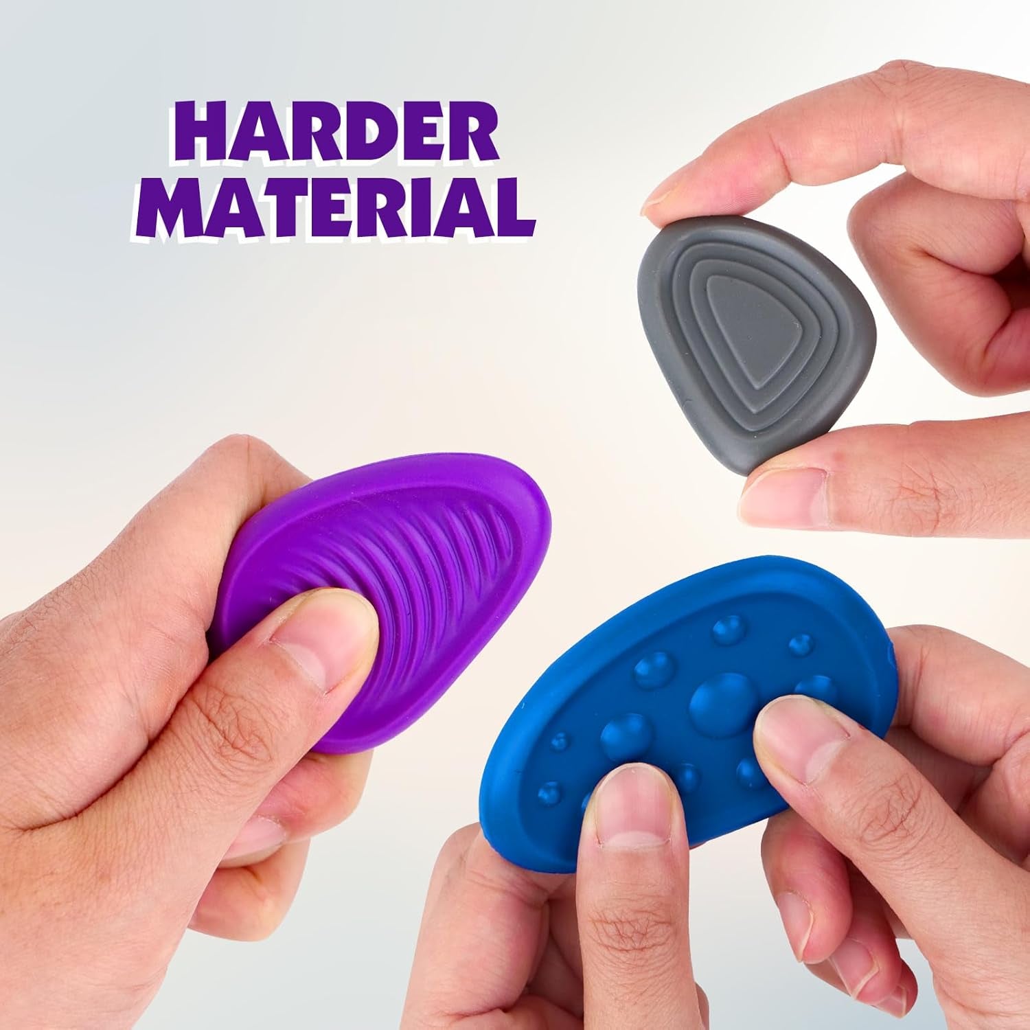 Fidget Toys Adults Sensory Stone: 6 Pack Textured Worry Stone for Autism Kids Calming down - Fidget Stress Toys for Stress Relief - Small Students Prizes Fidget Toys
