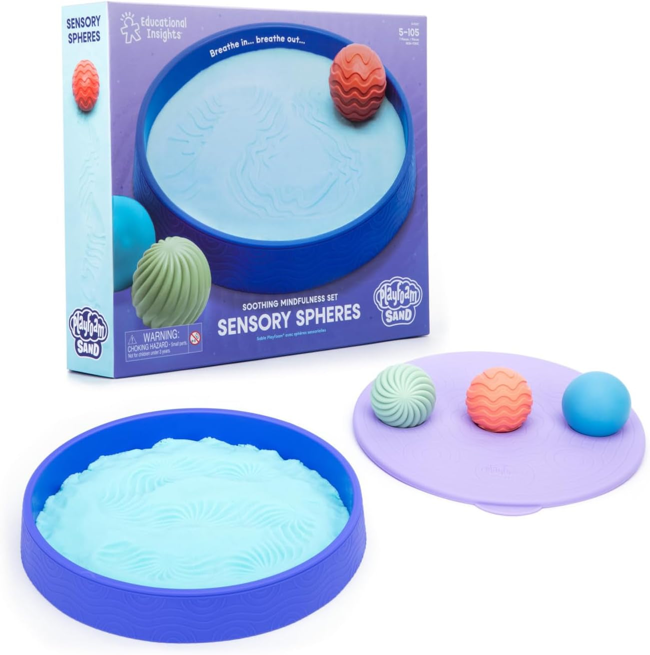 Playfoam Sand Sensory Spheres - Relaxing Zen Garden Kits for Calm down Corner or Desk, Anxiety Tools and Meditation Sets for Kids & Adults, Stress Relief Toys, Ages 5+