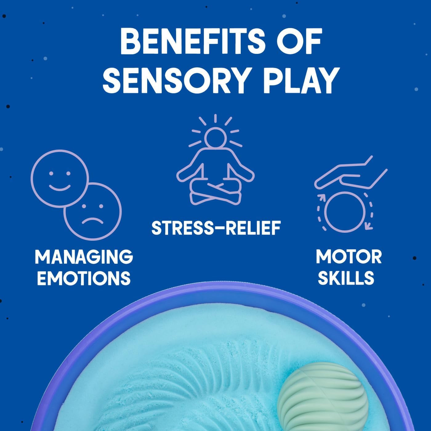 Playfoam Sand Sensory Spheres - Relaxing Zen Garden Kits for Calm down Corner or Desk, Anxiety Tools and Meditation Sets for Kids & Adults, Stress Relief Toys, Ages 5+