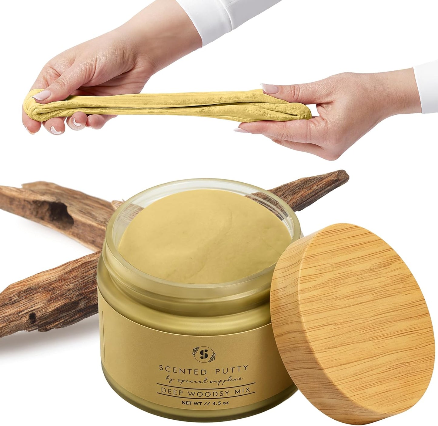 Scented Therapy Putty Dough - Infused with Pure Essential Oils for Aromatherapy and Meditation- Relaxation Gifts for Kids and Adults - Non-Stick (Deep Woodsy Mix (4.5 Oz))