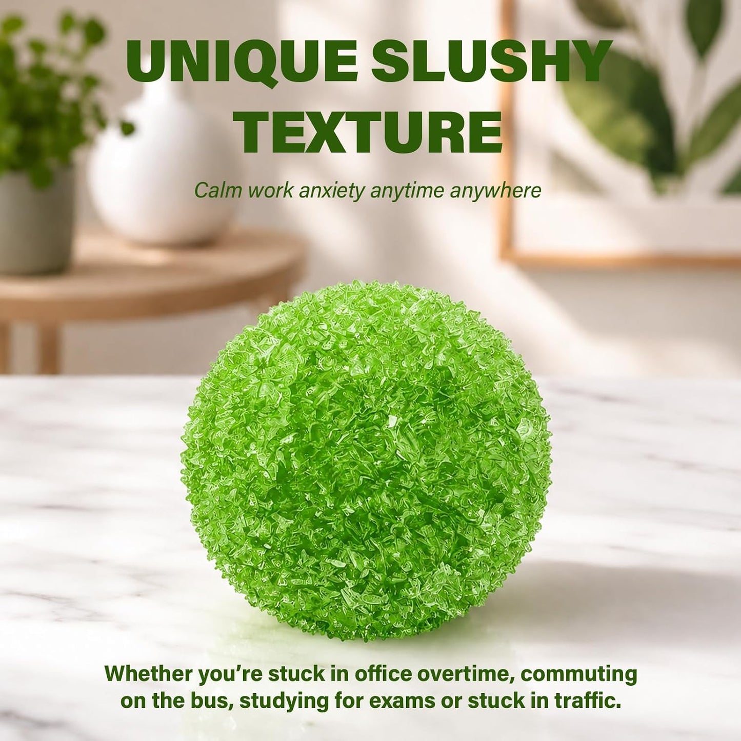 Crunchy Squishy Stress Ball, 2026 New Ice Skin Fidget Sensory Toy, Waxberry Moldable Crunchy Stress Balls, Slushy Squeeze Ball for Stress Relief (Red)