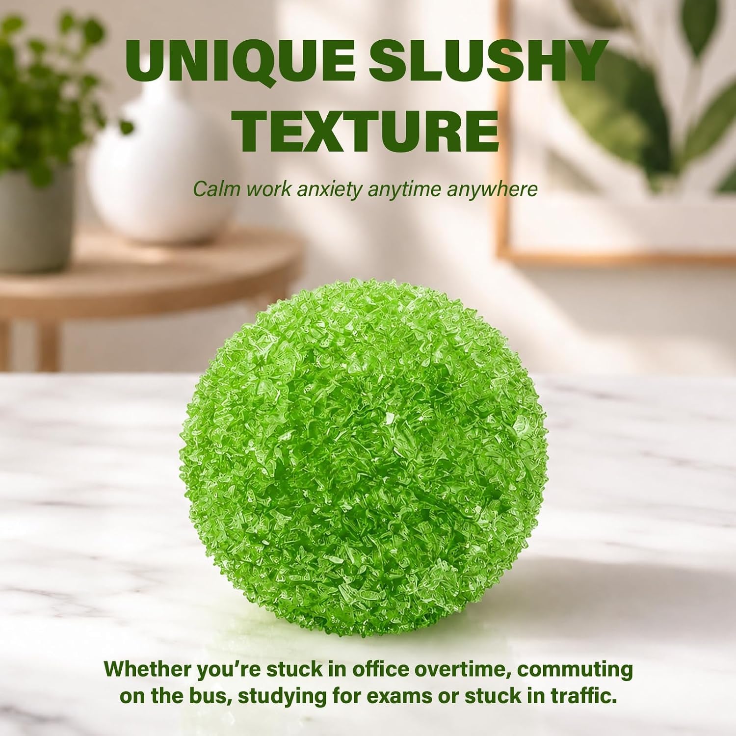Crunchy Squishy Stress Ball, 2026 New Ice Skin Fidget Sensory Toy, Waxberry Moldable Crunchy Stress Balls, Slushy Squeeze Ball for Stress Relief (Red)