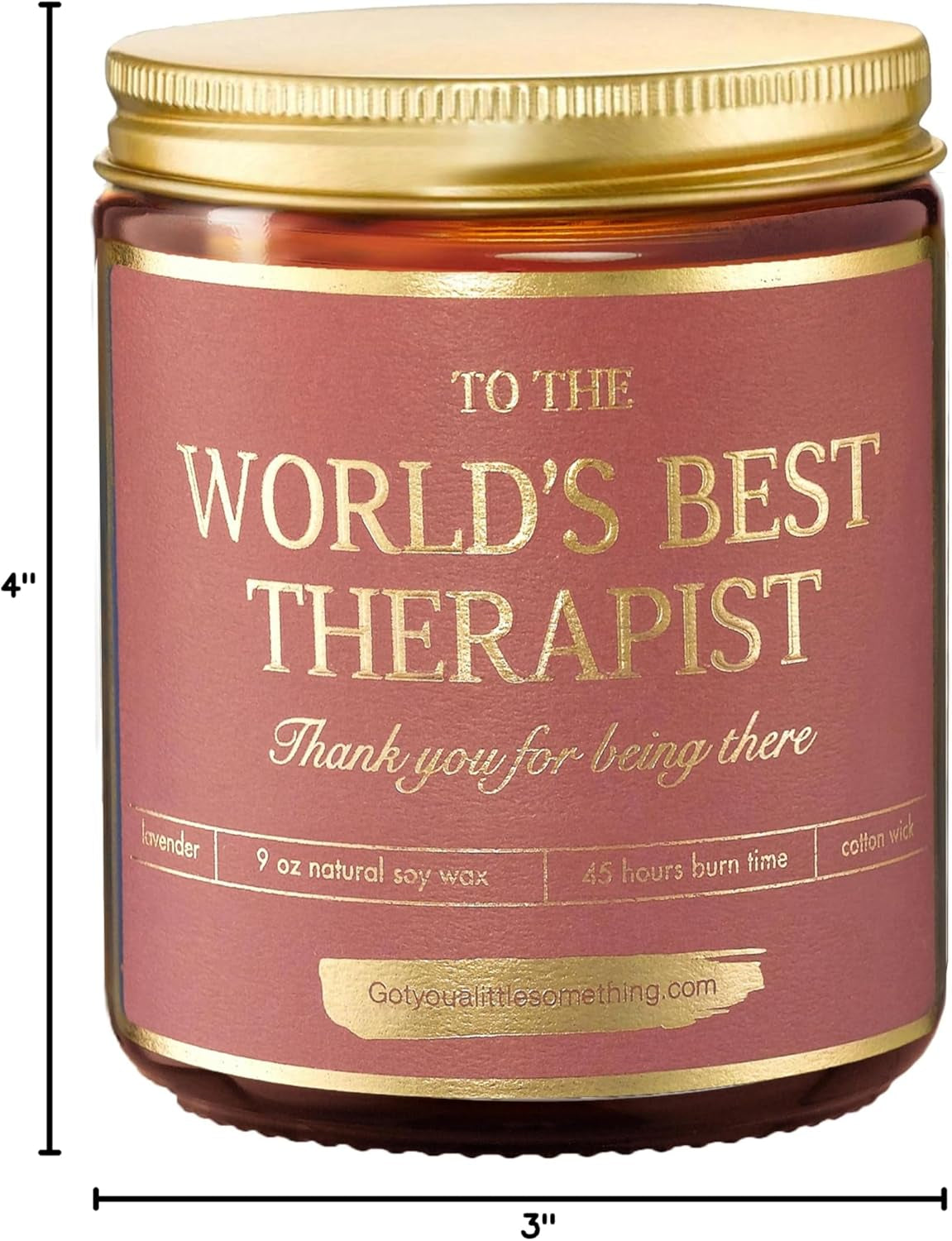 Therapist Gifts - World'S Best Therapist Candle, Appreciation Gift Idea for Women Therapists, Mental Health Professionals, Occupational Therapy, Respiratory, Massage, Physical Therapist Gifts
