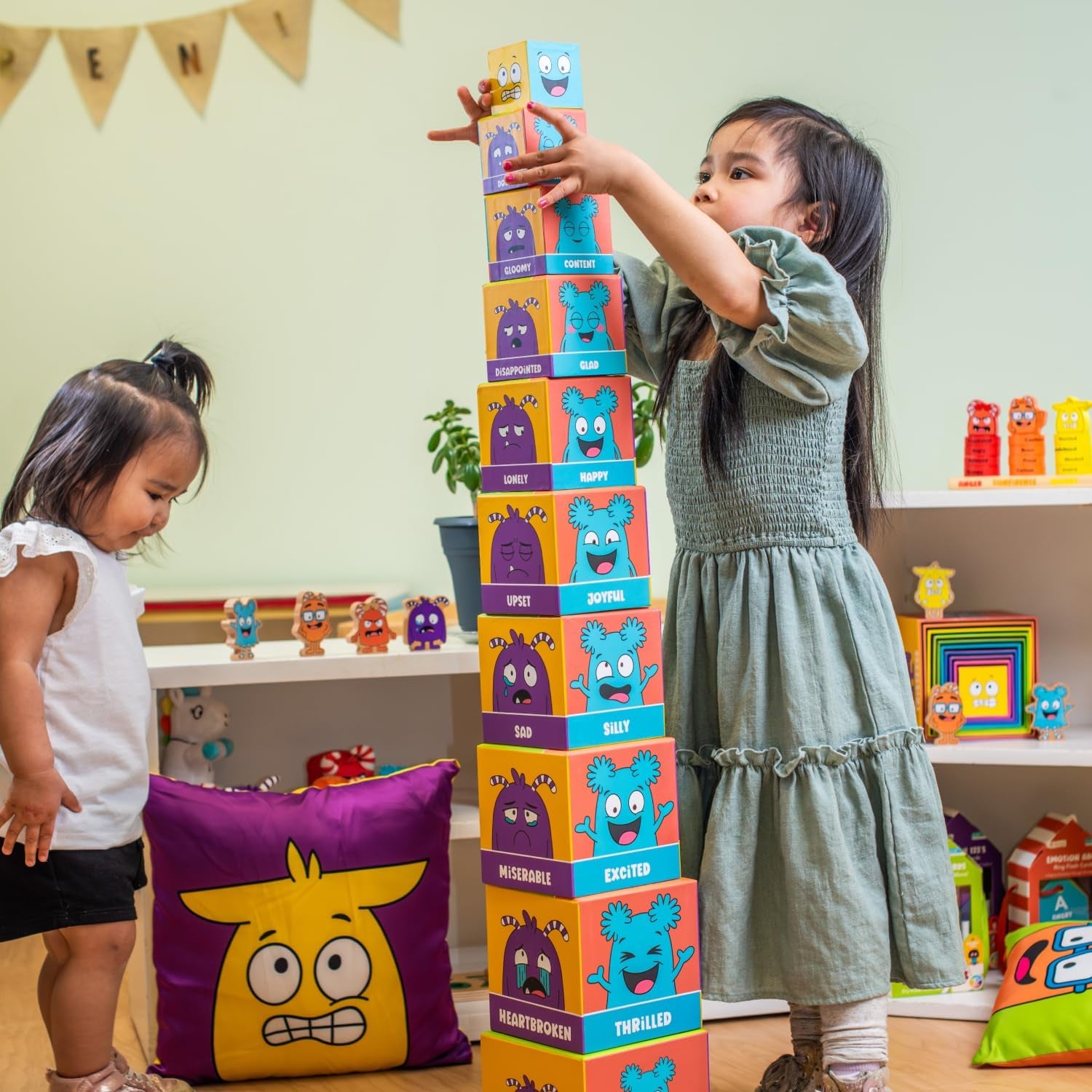Tower of Emotions: Kids Emotional Intelligence Building Game, Mindfulness Activities, and Stress Relief Techniques for Ages 4 and Up
