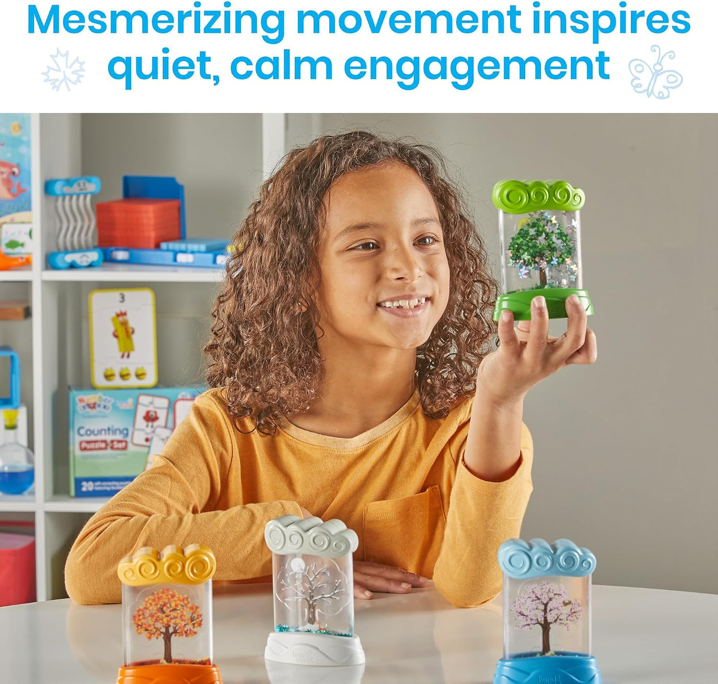 Changing Seasons Sensory Tubes, Calm down Corner Supplies, Quiet Fidgets, Travel Toddler Toys, Preschool Classroom Must Haves, Hands-On Stress Relief Toy, Anxiety Relief Items for Kids