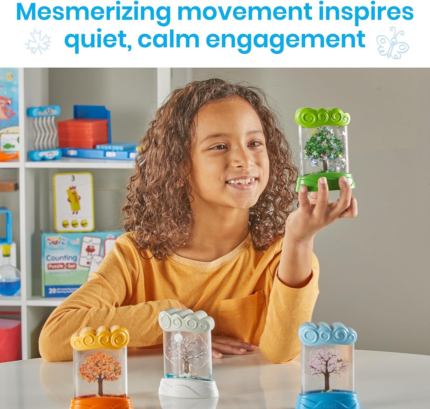 Changing Seasons Sensory Tubes, Calm down Corner Supplies, Quiet Fidgets, Travel Toddler Toys, Preschool Classroom Must Haves, Hands-On Stress Relief Toy, Anxiety Relief Items for Kids