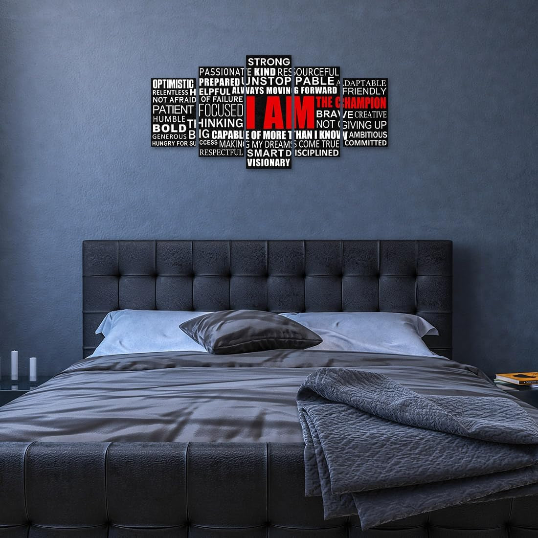 Positive Affirmations Canvas Wall Art Prints, Inspirational Quotes Art Decor Picture, Office Study Room Bedroom Decoration (Small, Wrapped Canvas)