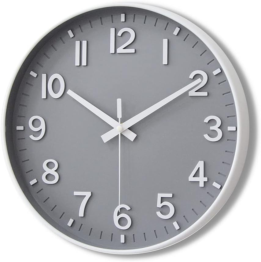 Wall Clocks for Living Room Bedroom Office Classroom Decor Small Silent Non Ticking Kitchen Wall Clock Battery Operated