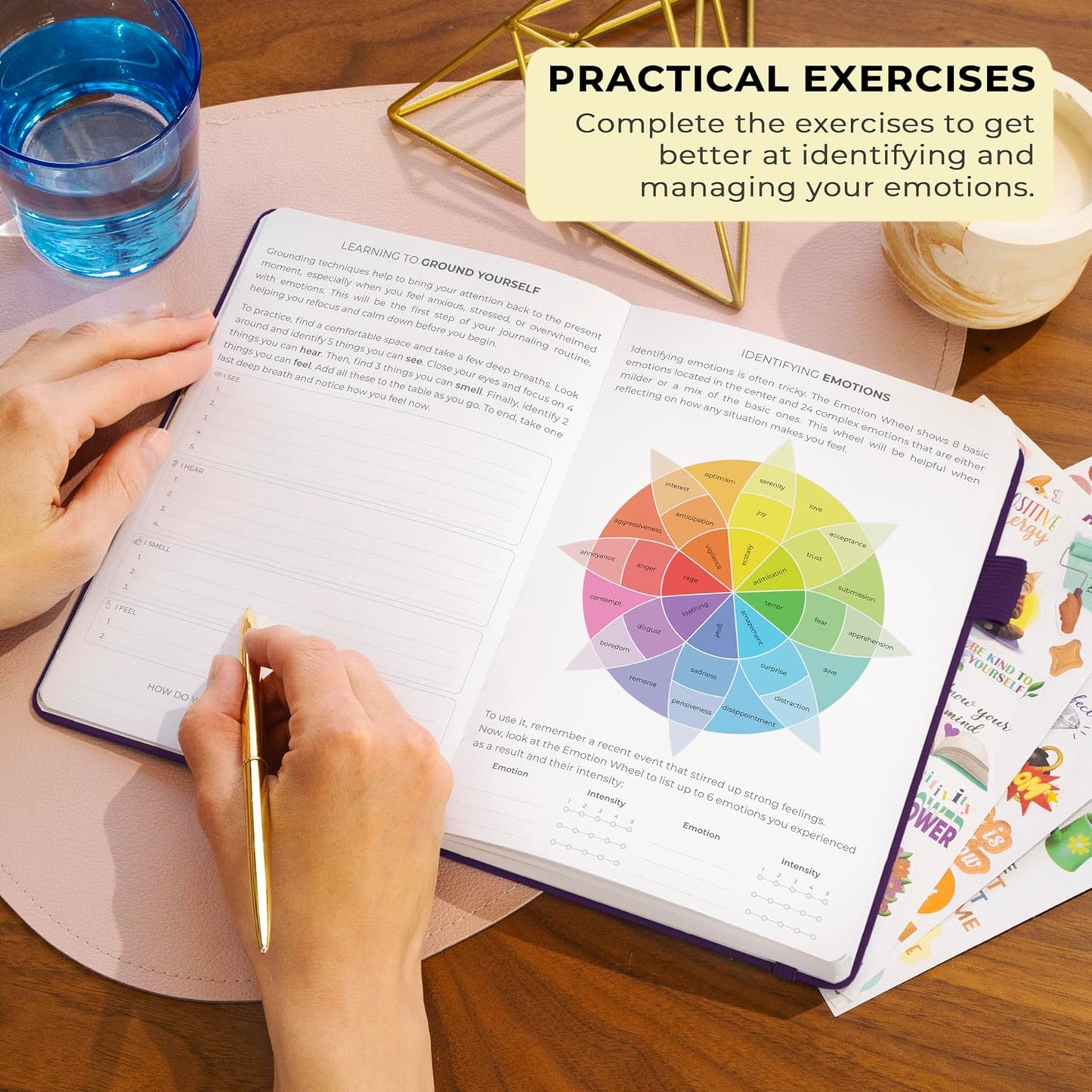 Mental Health & Anxiety Journal – Guided CBT Journal with Prompts for Self Help & Stress Relief – Mood & Emotion Tracker (Purple)