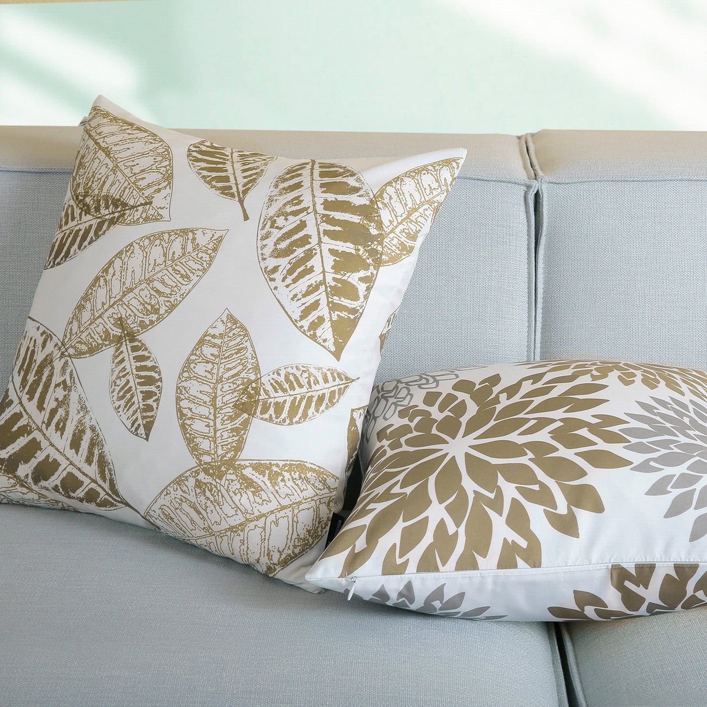 New Living Series Double-Sided Design Decorative Throw Pillow Cover, 18" X 18", Brown, 4 Pack