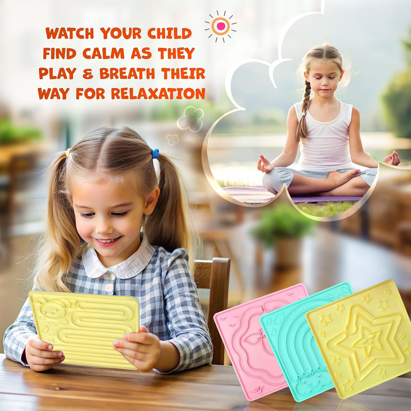 Maze Set Breathing Toys, Calm down Corner Supplies | Double Sided Tracing Mazes, Sensory Toy That Supports Focused Breathing, Builds Attention & Social Emotional Learning