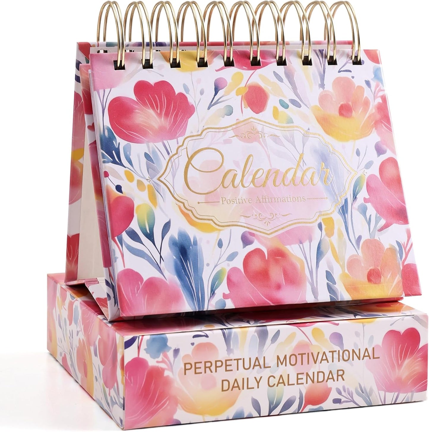 Daily Flip Calendar with Inspirational Quotes - Motivational Perpetual Calendar Desk Office Home Decor for Women, Gifts Desk Accessories for Girls Positive Affirmations