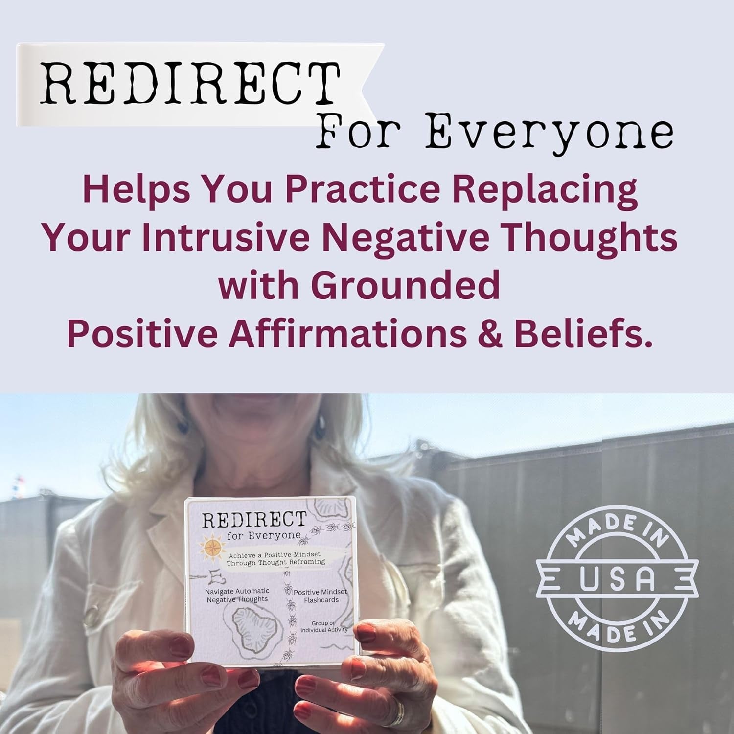 Redirect for Everyone: Rewrite Your Automatic Negative Thinking (Ants) to Positive Affirmations & Growth Mindset | Personal Growth, Group Therapy, Relieve Anxiety, Depression & Intrusive Thoughts