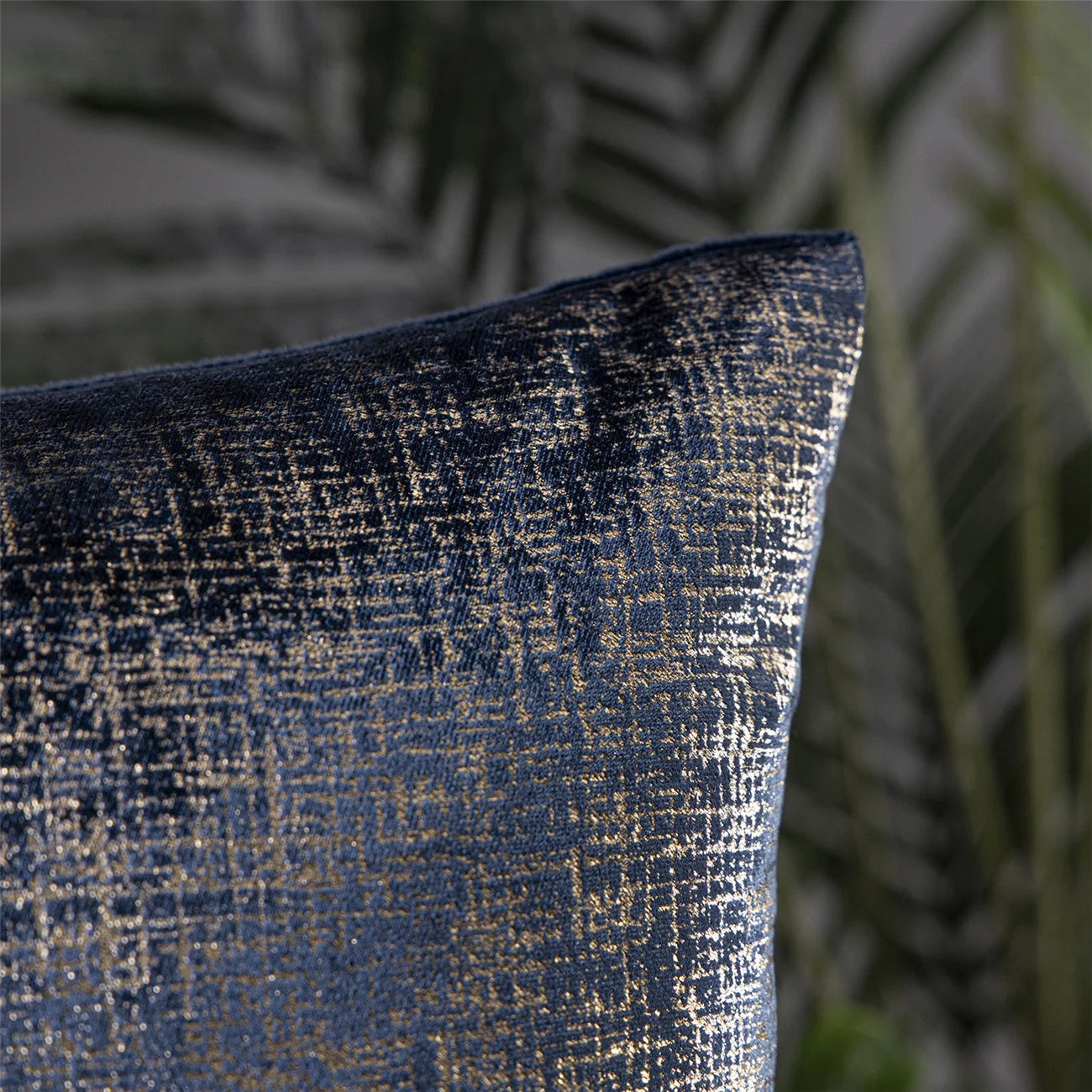 18" X 18" Modern Navy Gilding Polyester Throw Pillow , ( 2 Count)