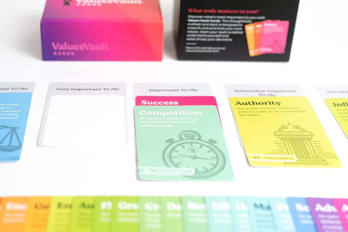 Core Values Cards Sort Deck 208 Values Cards | Therapist-Designed for Self Discovery & Personal Growth Tool