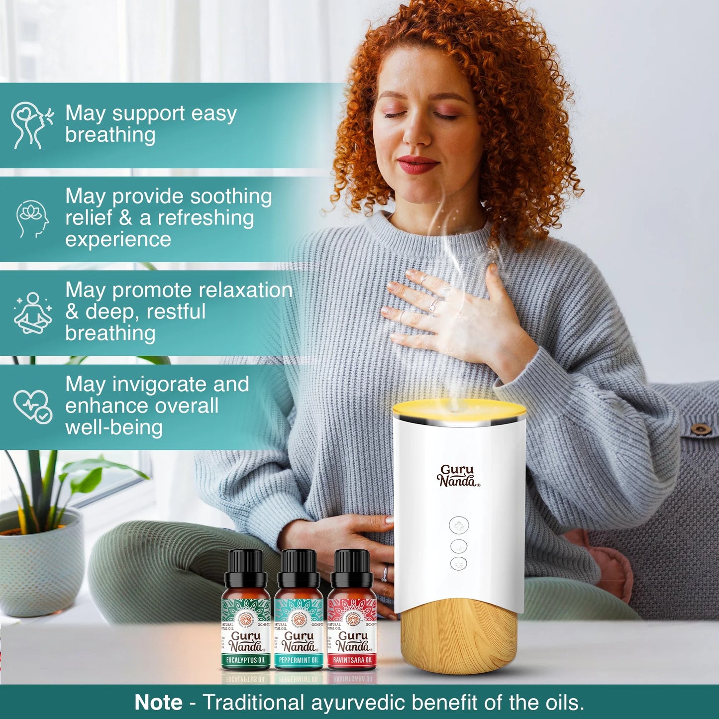 Breathe Essential Oil Blends for Congestion, Sinus & Aromatherapy - Set of 3