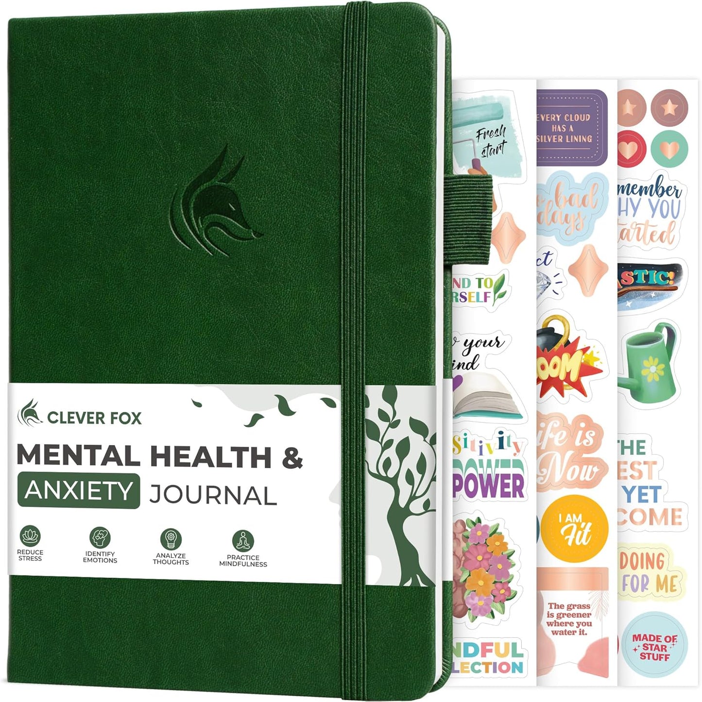 Mental Health & Anxiety Journal – Guided CBT Journal with Prompts for Self Help & Stress Relief – Mood & Emotion Tracker (Purple)