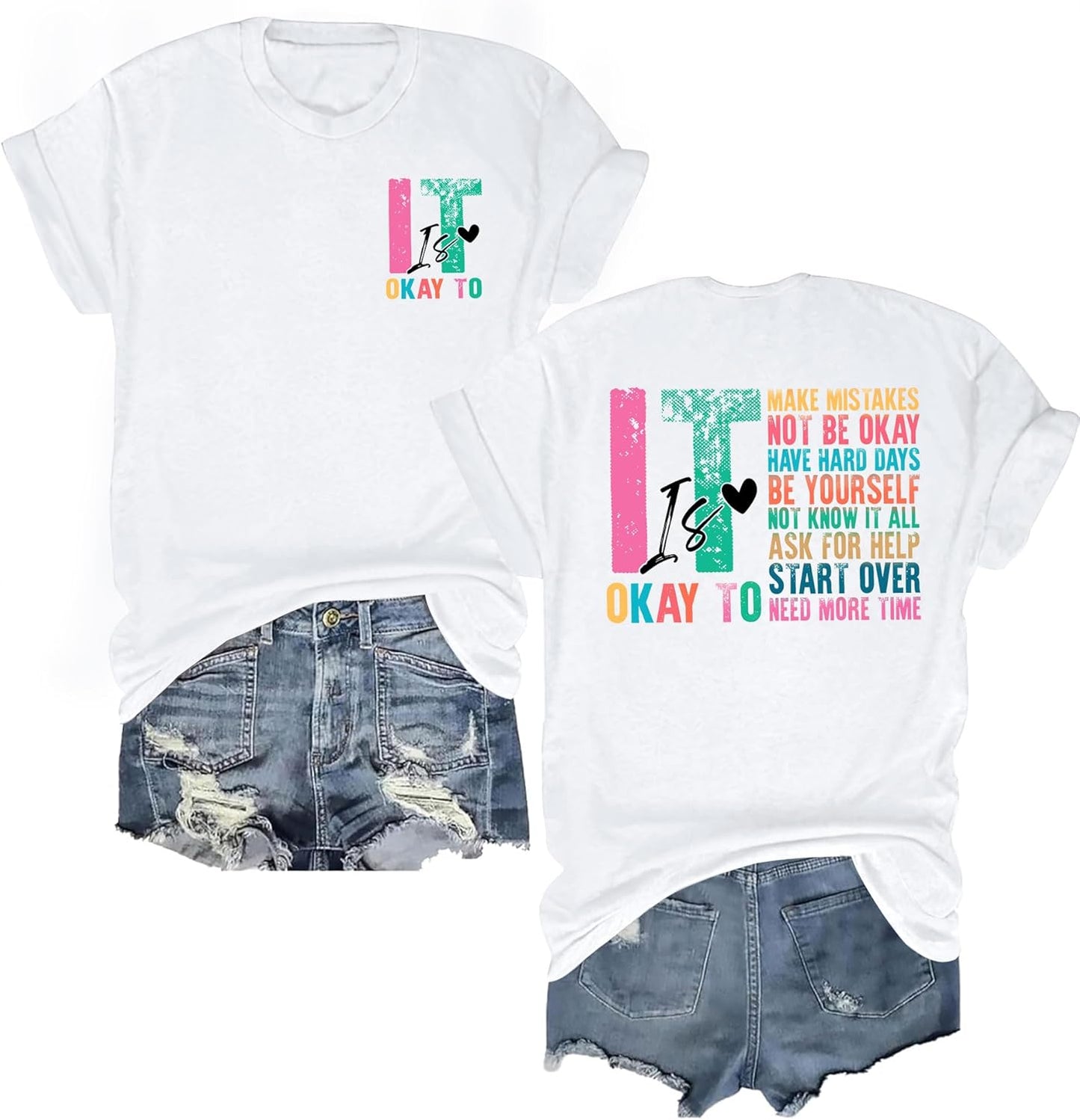 Women'S Mental Health Awareness Shirt Mental Health Matters Graphic Short Sleeve Tee Tops