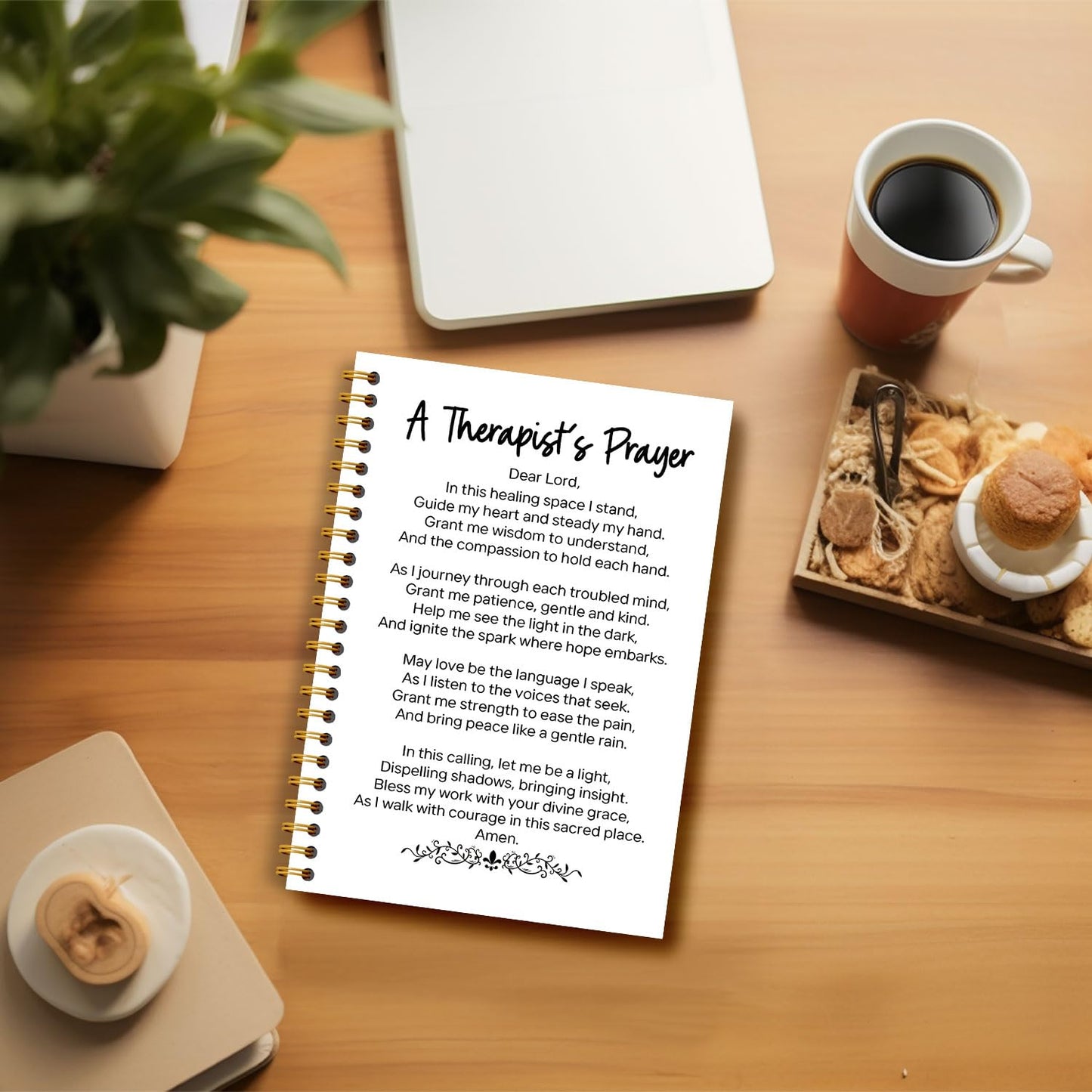 Guymn Christian Therapist Prayer Notebook, Therapist Gifts for Women Journal, Therapy Gifts, a Therapist'S Prayer Christian Hardcover Spiral Notebooks Journals, 5.5X8.3 Inch