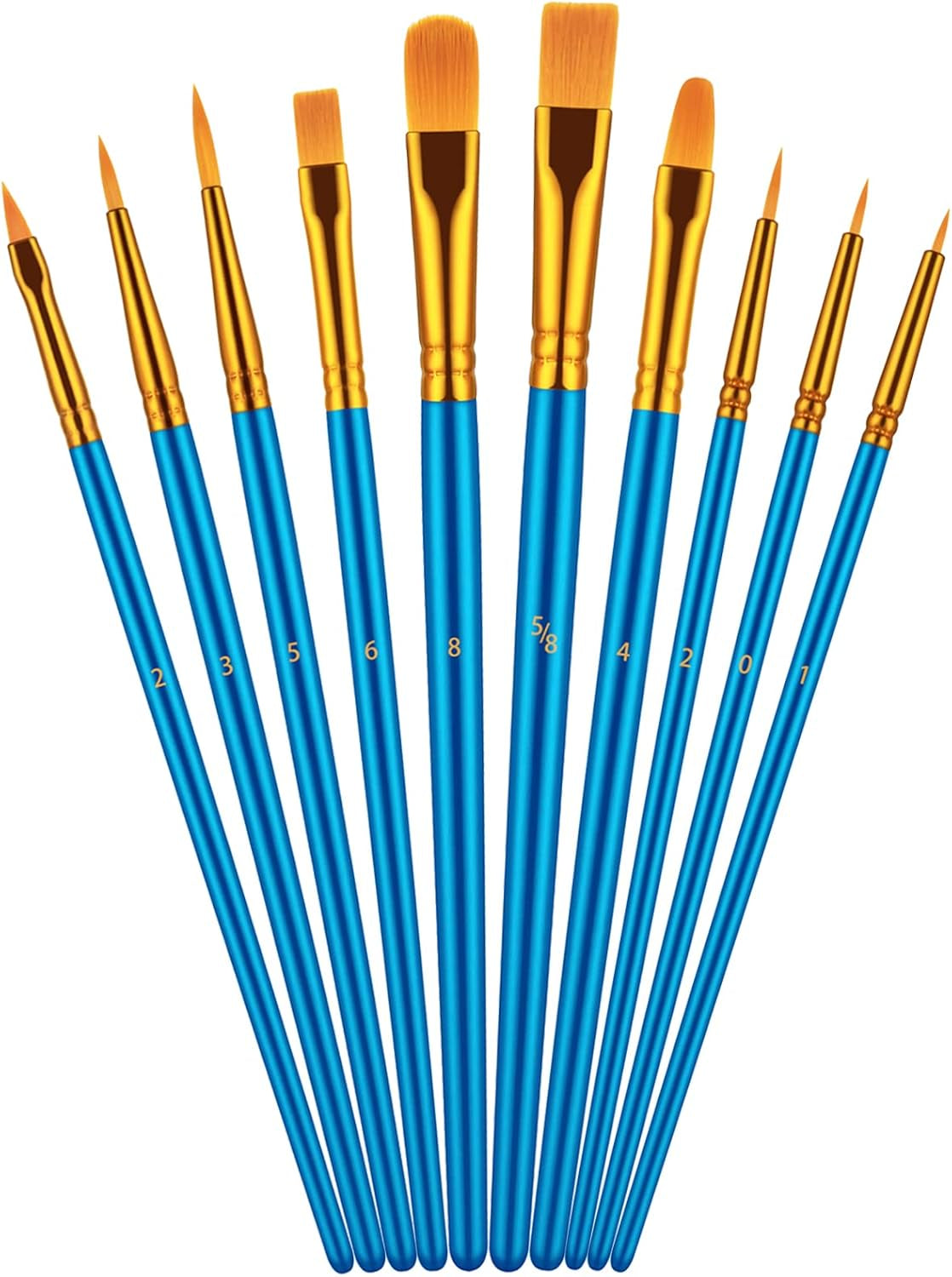 Paint Brushes Set, 30 Pcs Paint Brushes for Acrylic Painting, Oil Watercolor Acrylic Paint Brush, Artist Paintbrushes for Body Face Rock Canvas, Adult Drawing Arts Crafts Supplies, Blue