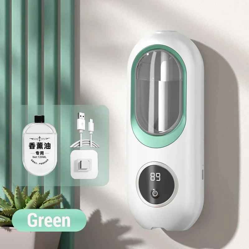 120Ml Wall Mounted Essential Oils Diffuser Aroma Diffuser 4 Modes Air Freshener with Night Light Toilet Home Room Fragrance Gift