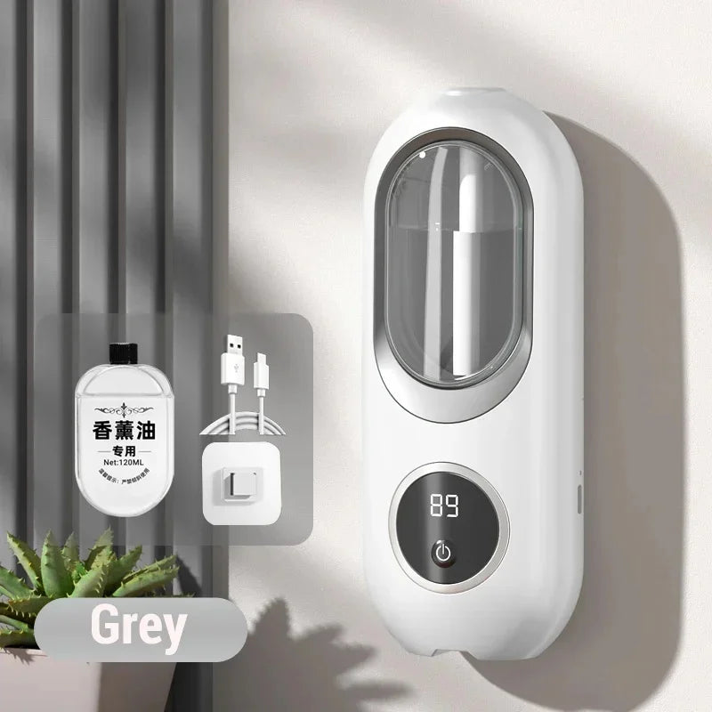 120Ml Wall Mounted Essential Oils Diffuser Aroma Diffuser 4 Modes Air Freshener with Night Light Toilet Home Room Fragrance Gift