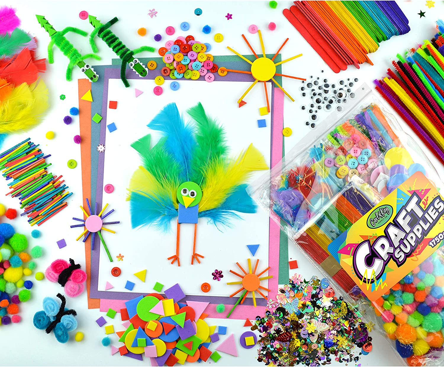 Arts & Crafts Supplies Kits & Materials Set for Kids, Toddler - Carl & Kay
