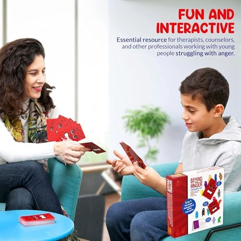 Therapy Essentials Pack | Therapy Games for Kids & Teens | CBT Counseling Tools for Therapists, Counselors & Teachers, behind the Anger Kit, & Vibes Emotional Dartboard