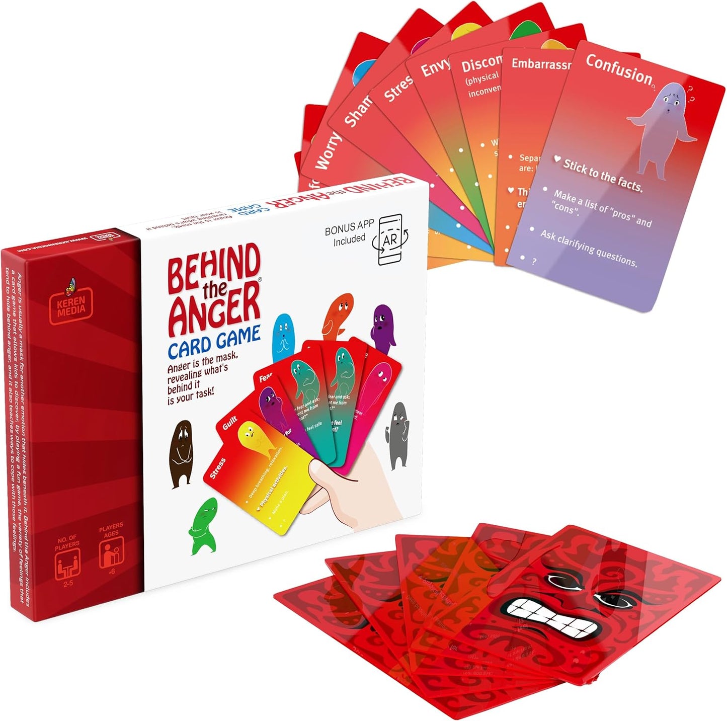 Card Game | Family Therapy Games for Teens & Kids 6+ | Anger Management for Teens | CBT Games for Counseling Emotional Regulation and Impulse Control | a Simple Go Fish Card Game
