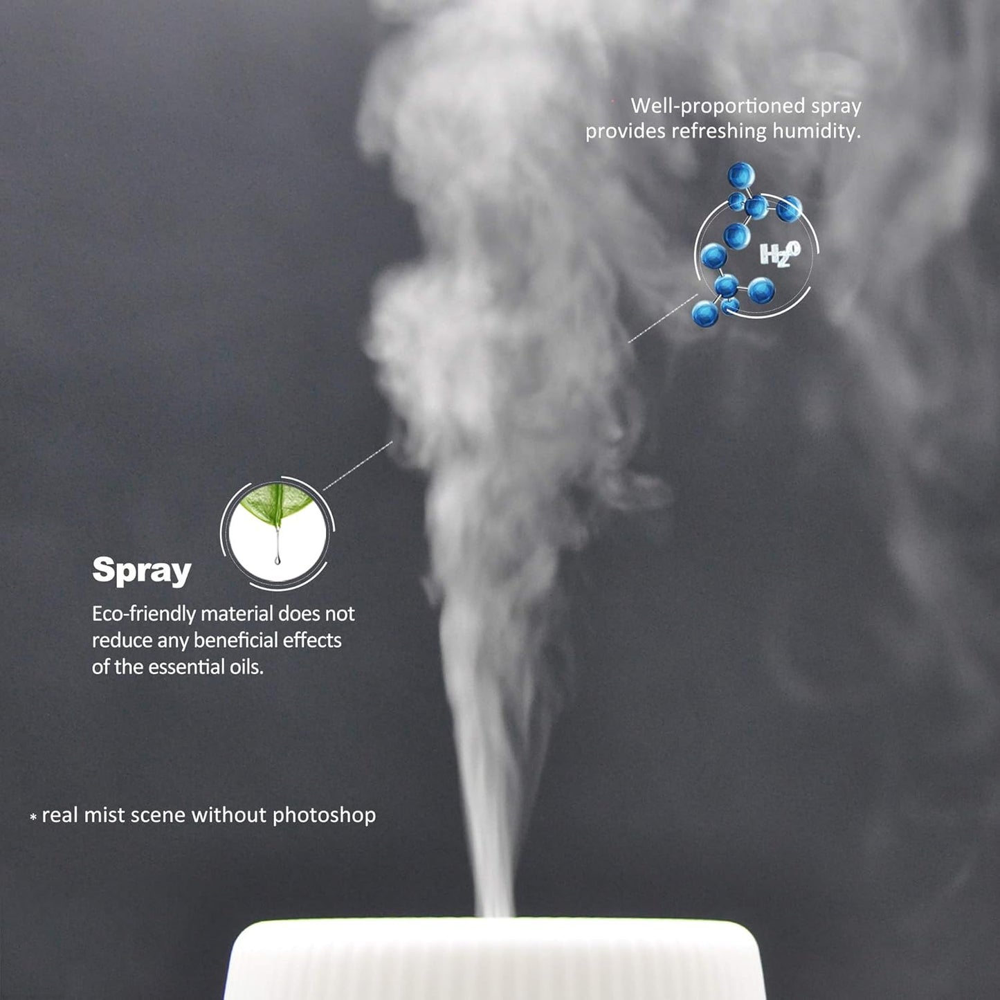 100Ml Essential Oil Diffuser, 5 in 1 Ultrasonic Aromatherapy Diffuser with Intermittent Timer, 7 LED Lights and Auto-Off Switch