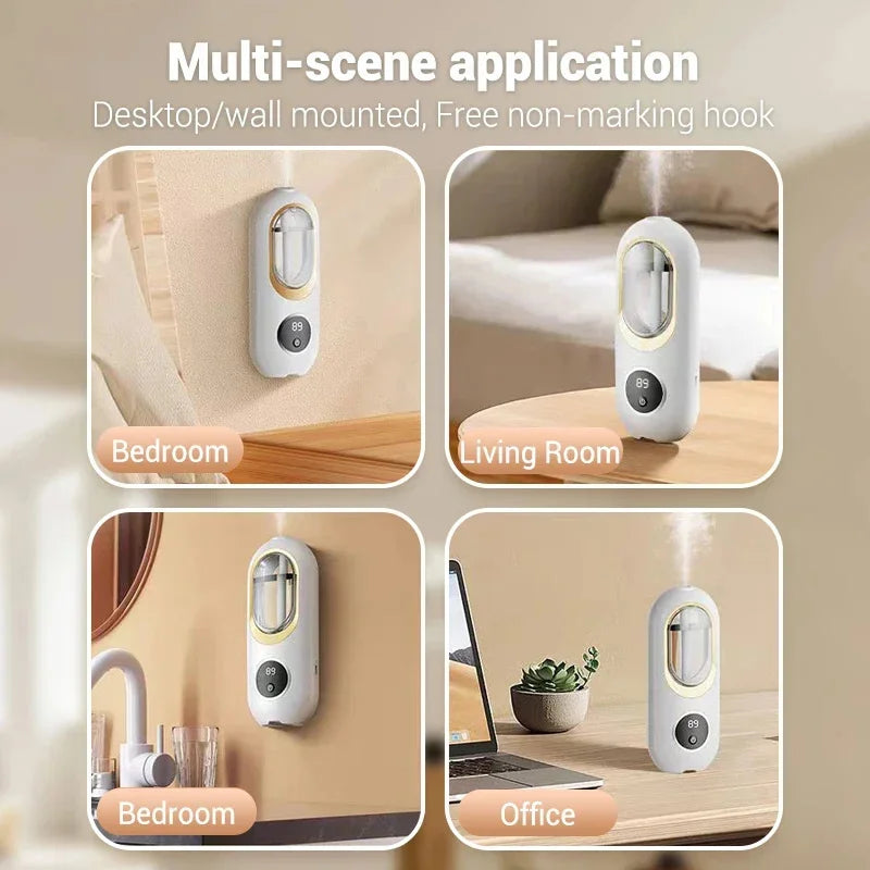 120Ml Wall Mounted Essential Oils Diffuser Aroma Diffuser 4 Modes Air Freshener with Night Light Toilet Home Room Fragrance Gift