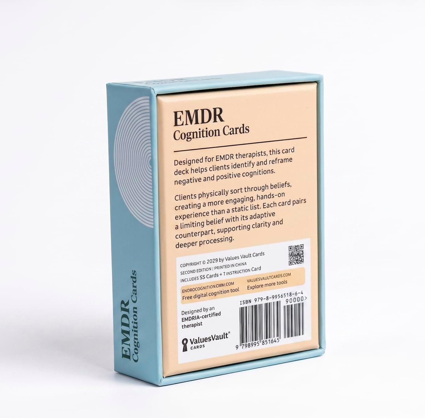EMDR Cognition Cards | 55 Negative & Positive Cognition Cards | Clinical Resource for EMDR Therapists for Case Conceptualization, Target Selection & Reprocessing |