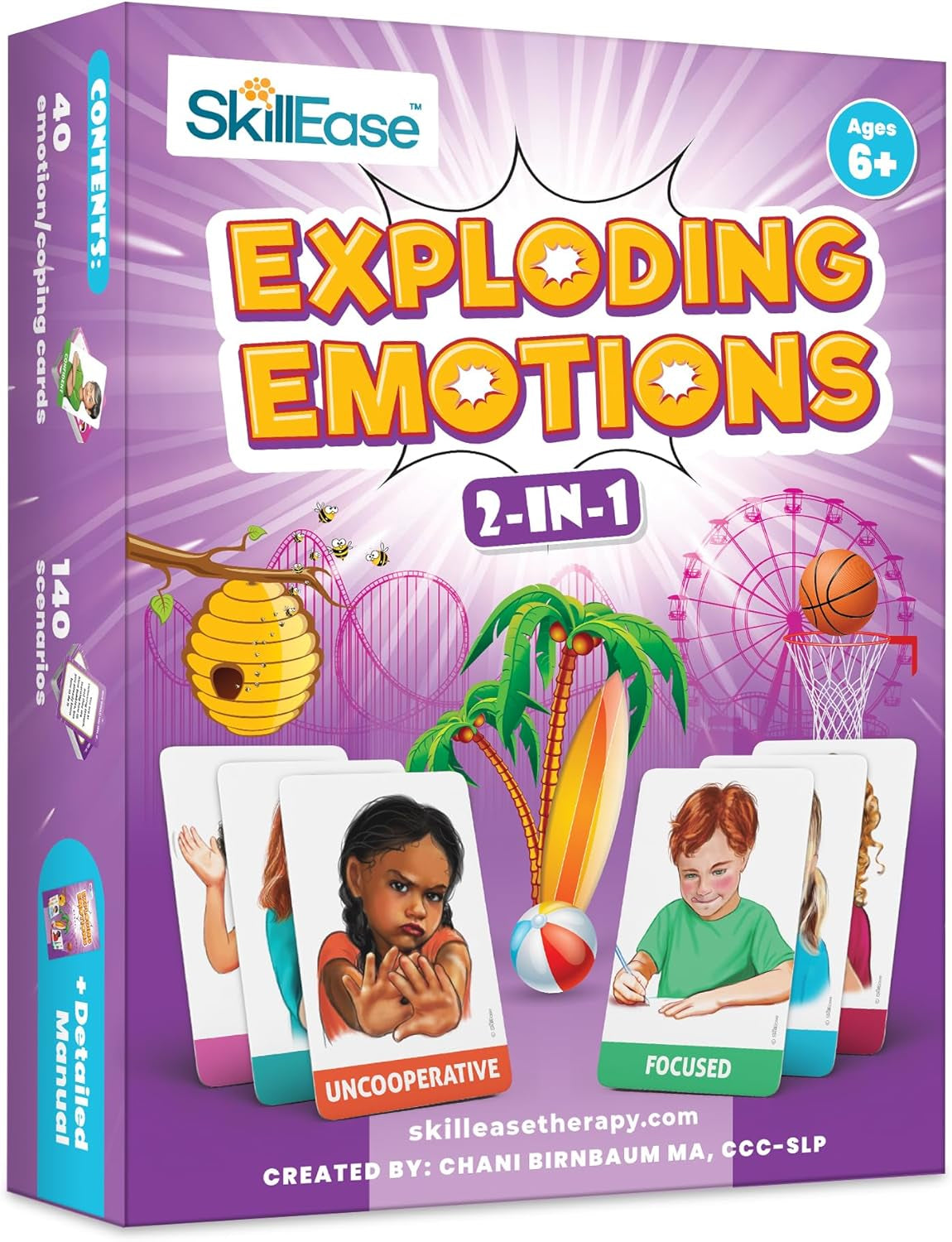 Exploding Emotions Flashcards and Game: 2 in 1, Hilarious Family Fun, Social Emotional Learning, Feeling Cards for Kids, Teaches Social Skills, Autism