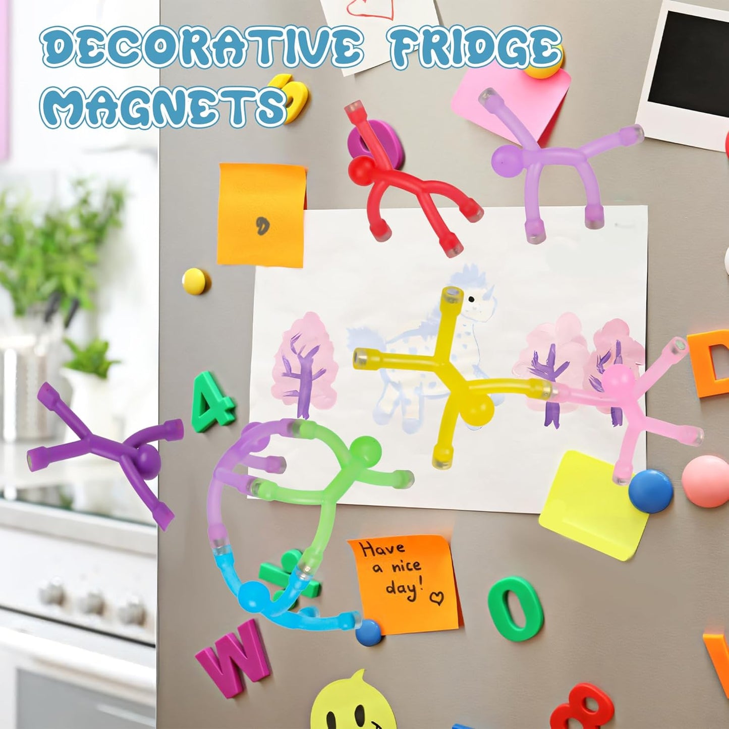 30Pcs Magnet Men, Magnetic Travel Toys, Fun Magnet Sensory Fidget Toys for Kids, Airplane Car Road Trip Toddlers Activities Essential, Magnetic People Building Figures Decorative Gifts Stuffers