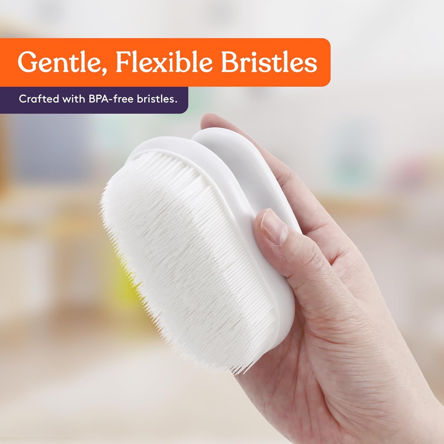 Sensory Brush Therapressure Therapy Brush for Occupational and Sensory Brushing, Stimulating, Calming Tools for Kids and Adults, Soft Flexible Bristles, Latex Free (3 Pack)