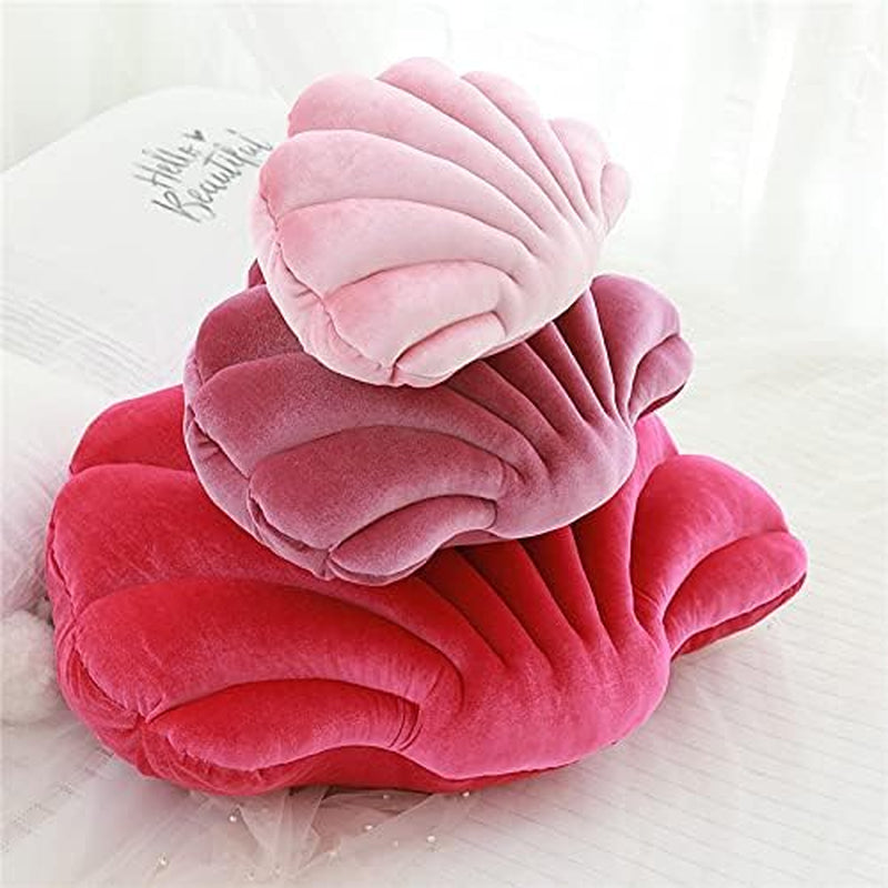 Seashell Throw Pillows for Couch,Outdoor Sea Shell Bed Pillows Decorative for Patio Furniture Sea Princess (Navy Blue, M)
