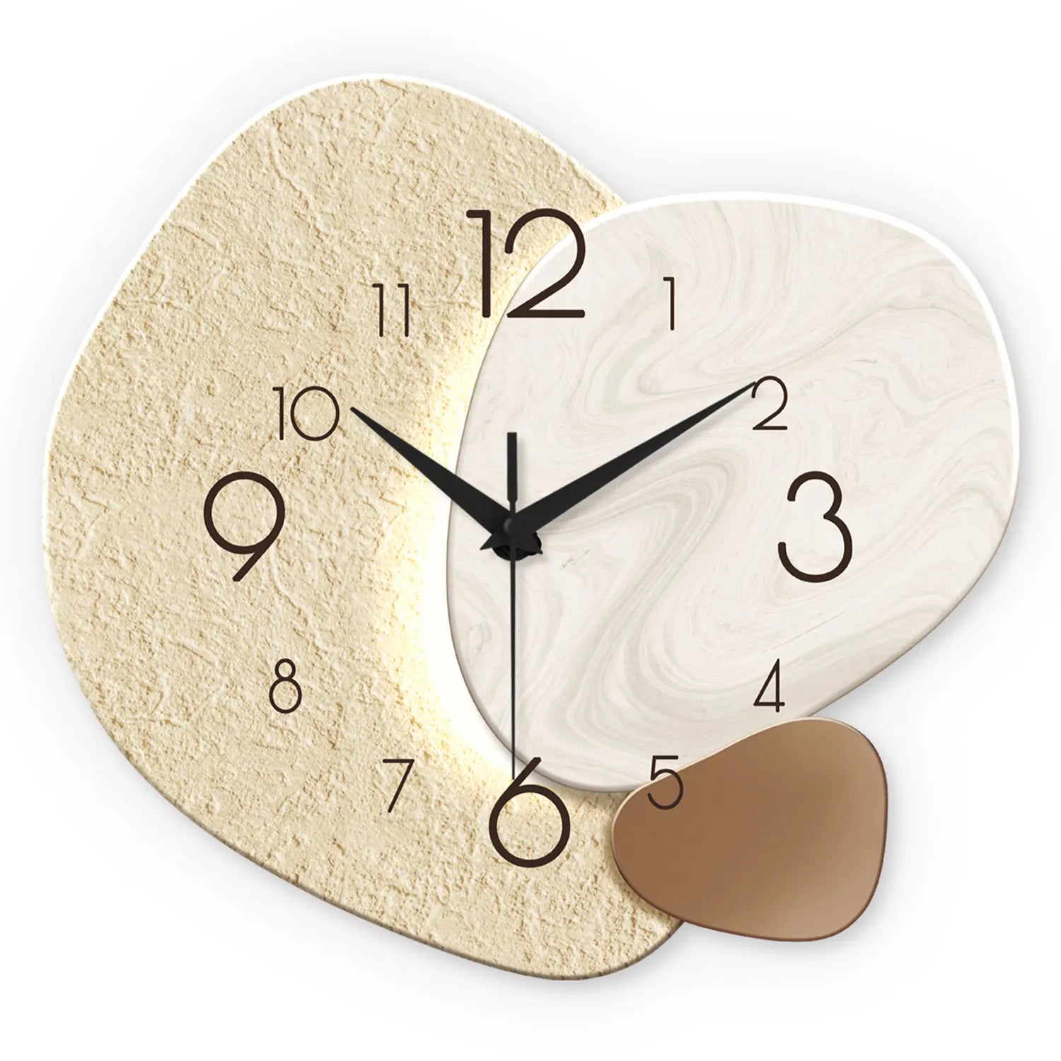 Modern Simple Wall Clock, Silent Quartz Clock, Bedroom Clock Living Room Sofa Background Decoration Wall Clock, No Battery