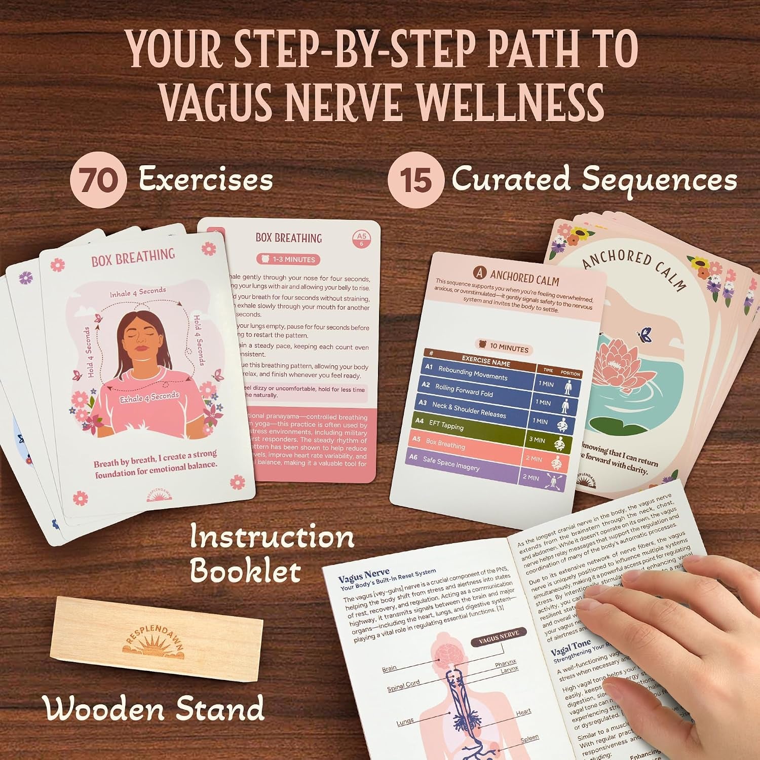 70 Vagus Nerve Exercises - Cards for Nervous System Regulation - Polyvagal Theory Techniques to Reduce Stress & Anxiety on 3.5" X 5" Cards - Breathwork, Mindfulness, Movement & Sensory Exercises