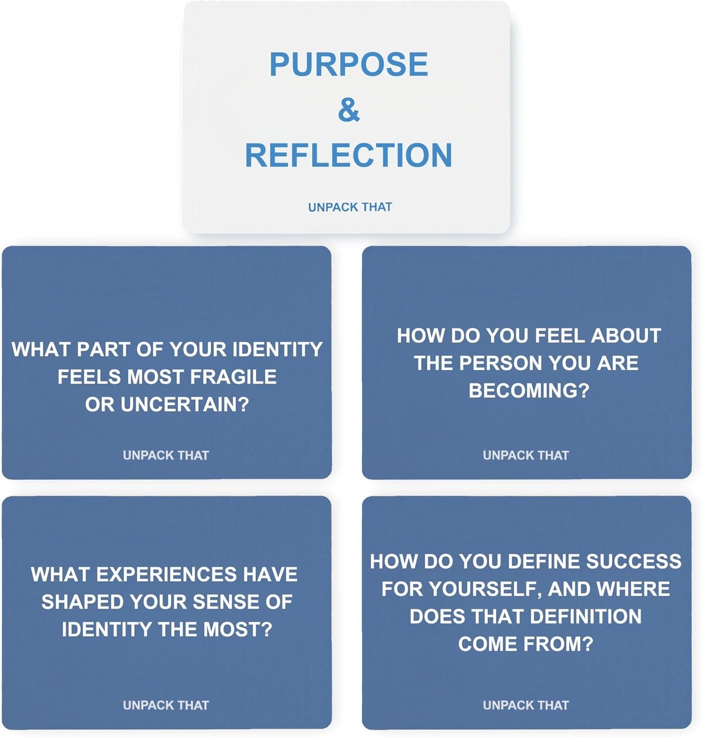 Self-Exploration Card Deck Personal Growth Cards - 100 Deep Questions for Self-Discovery, Mindfulness & Emotional Healing | Journal Prompt, for Her