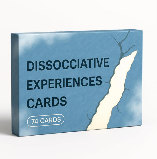Dissociative Experiences Coping Cards - a Therapy Toolkit with 74 Prompts for Complex PTSD & DID | EMDR & Trauma Therapy Resource for Counselors, Therapists & Individuals