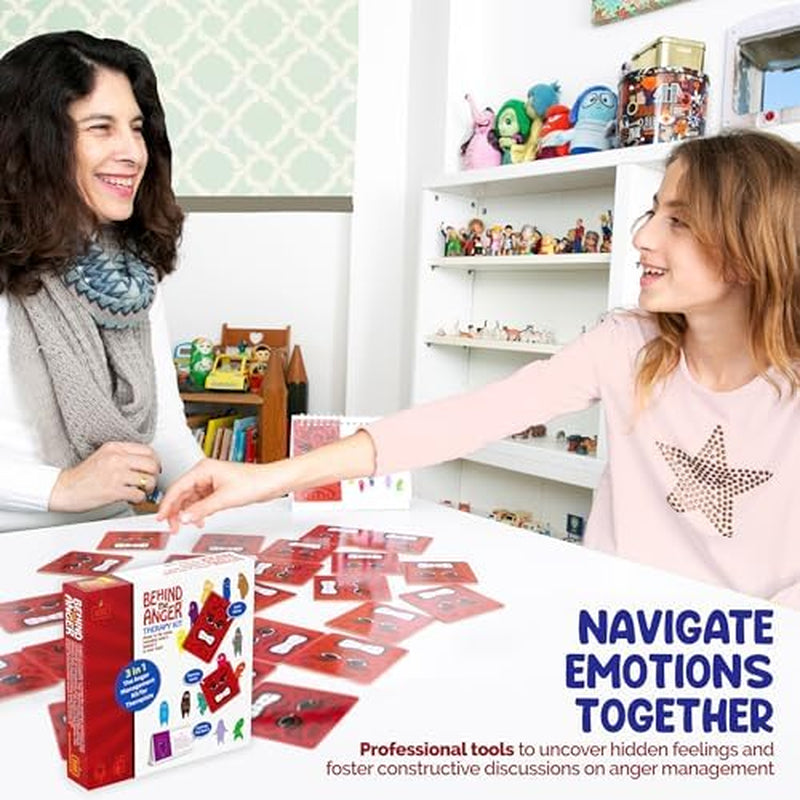Therapy Essentials Pack | Therapy Games for Kids & Teens | CBT Counseling Tools for Therapists, Counselors & Teachers, behind the Anger Kit, & Vibes Emotional Dartboard