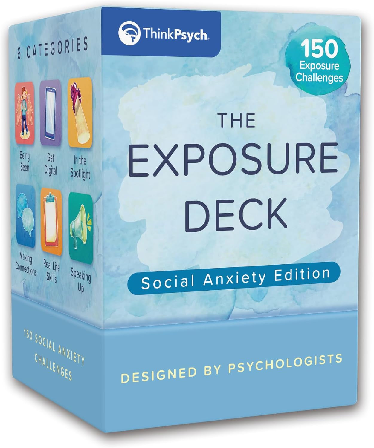 The Exposure Deck: Social Anxiety Edition | 150 CBT Challenge Cards for Kids, Teens & Adults | Therapy Tool for Social Anxiety, CBT, and Exposure Practice