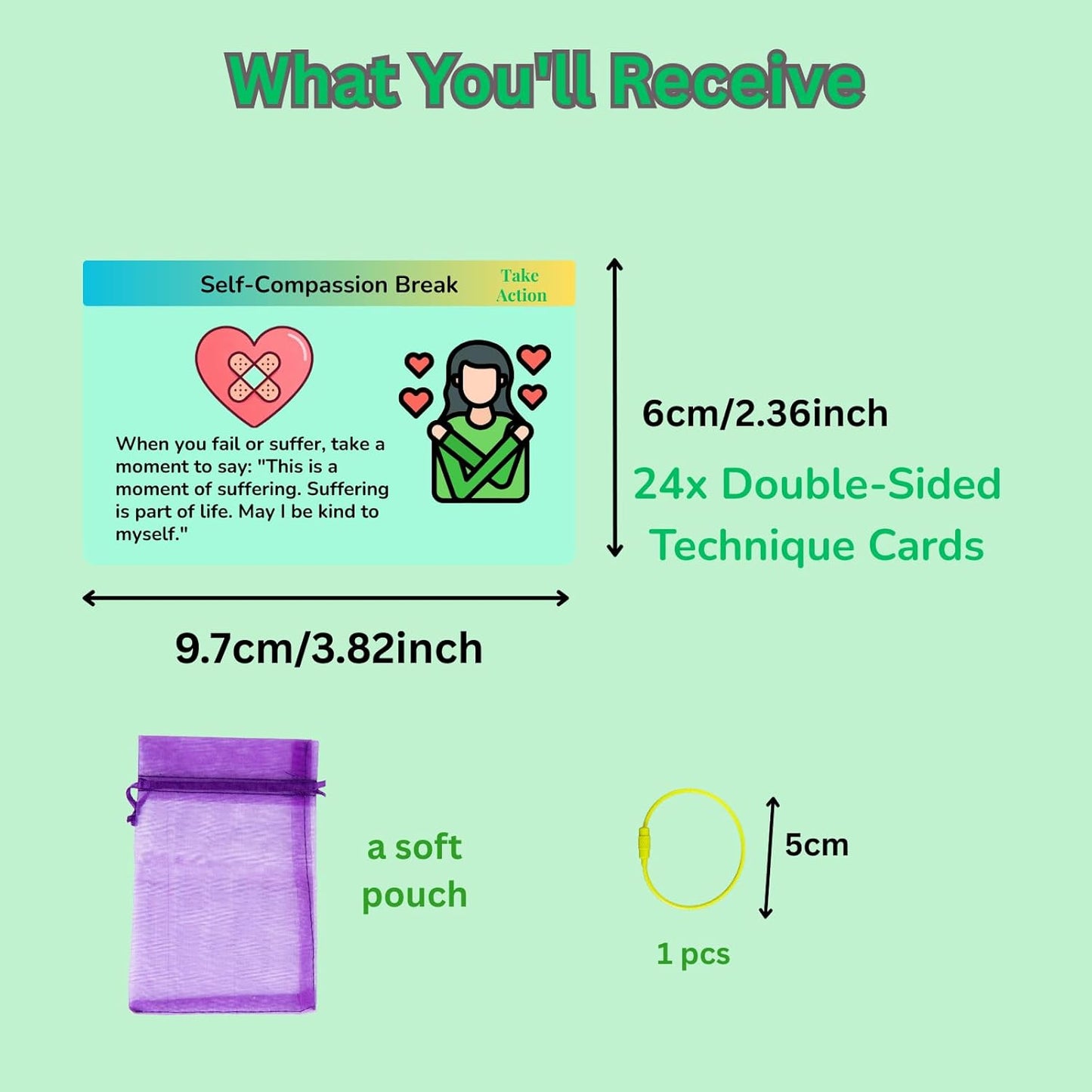 CBT Cards for Adults & Teens - 24 Cognitive Behavioral Therapy Flashcards for Anxiety, Depression & Stress Relief - Double-Sided Mental Health Coping Skills Tools with Portable Ring