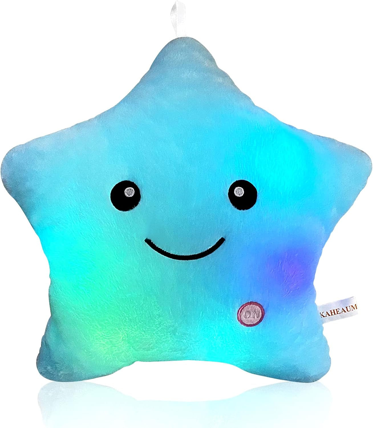 Kids Decorative Pillow,Cute Star LED Light up Pillow Gift for Girls Women Birthday Unique Throw Pillows Bedroom Couch Office Lumbar Back Cushion Purple Plush Pillow Stuffed Toy