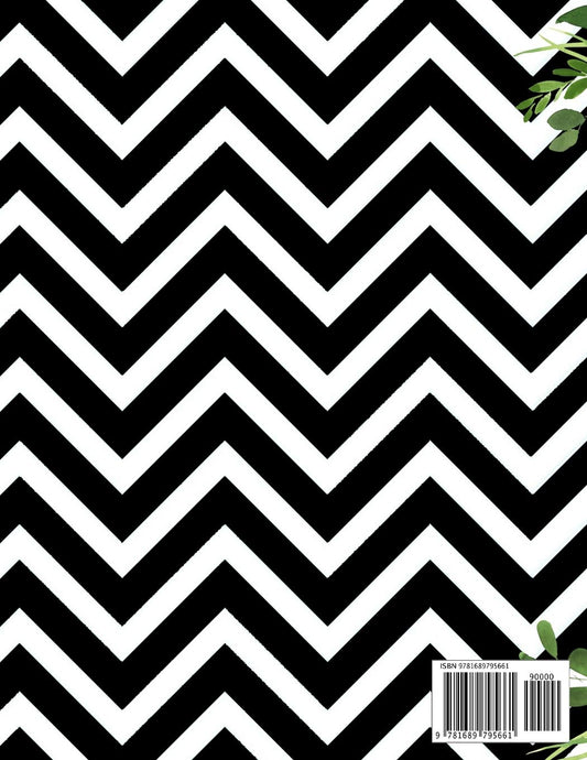 Therapist Daily Appointment Book: Undated 52 Weeks Monday to Sunday 8AM to 6PM Therapist Appointment Planner with Black & White Pattern and Floral Design, Organizer in 15 Minute Increments